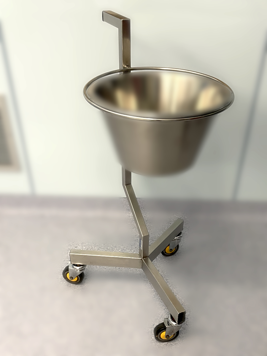 Stand, single bowl, on castors